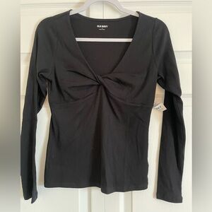 Old Navy Black Long Sleeve Women's Top